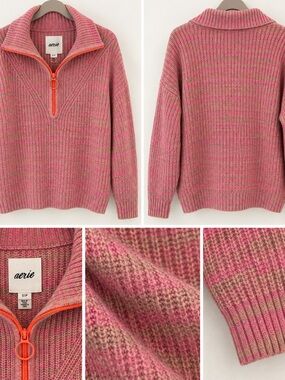 aerie Half-Zip Knit Sweater